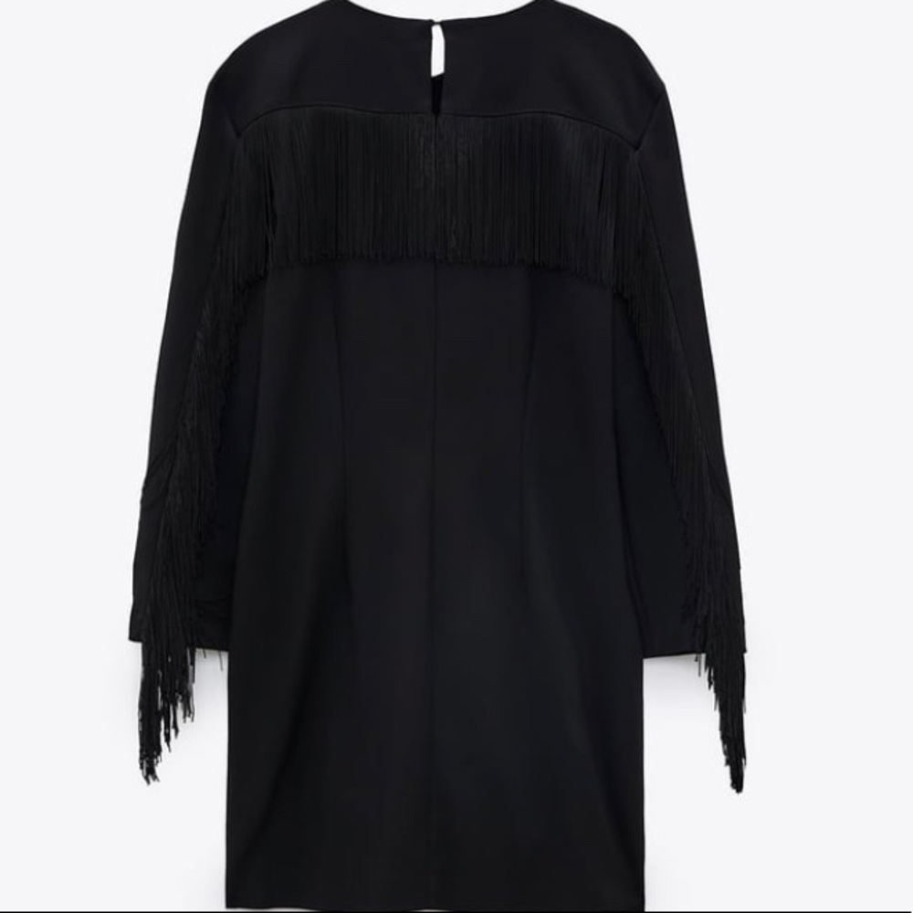 New with tag Zara fringed mini dress / L - Picture 7 of 15